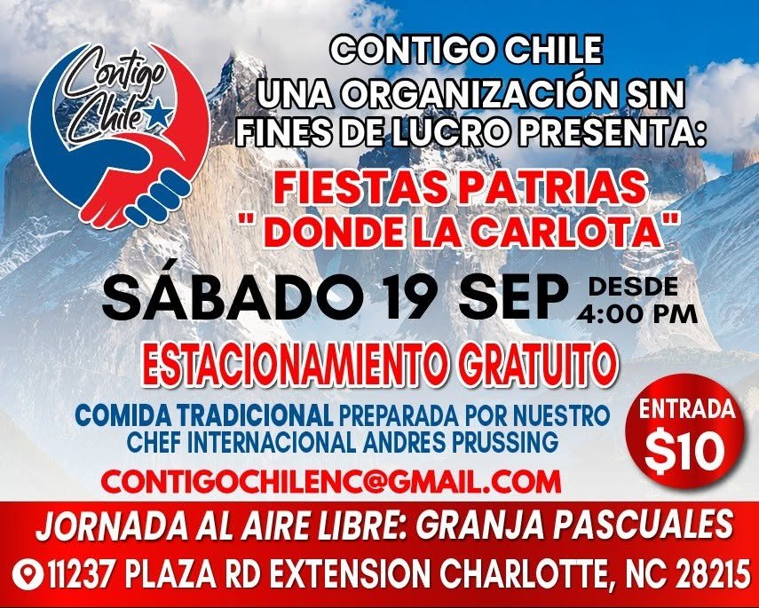Flyer Oficial Fiestas Patrias 2026 Donde la Carlota